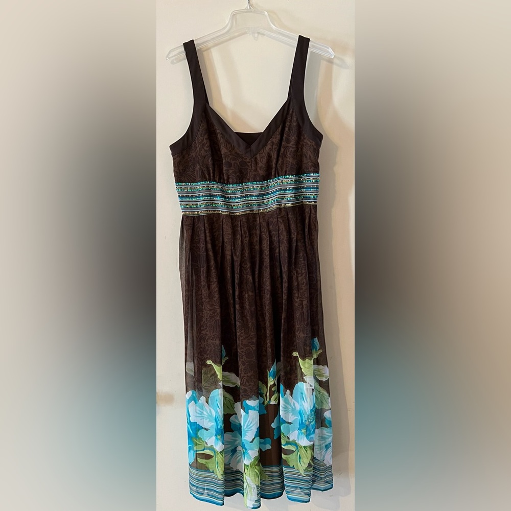 Size 14 brown Midnight Velvet dress